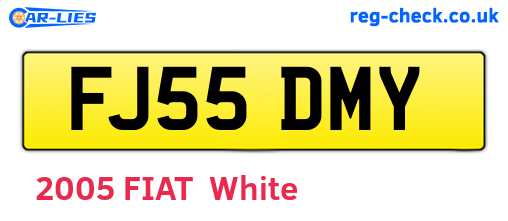 FJ55DMY are the vehicle registration plates.