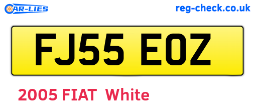 FJ55EOZ are the vehicle registration plates.