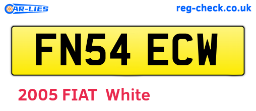 FN54ECW are the vehicle registration plates.