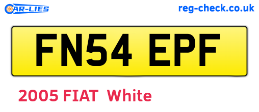 FN54EPF are the vehicle registration plates.