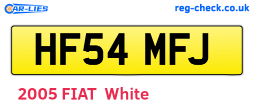 HF54MFJ are the vehicle registration plates.