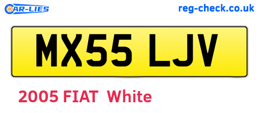 MX55LJV are the vehicle registration plates.
