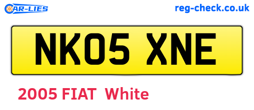 NK05XNE are the vehicle registration plates.