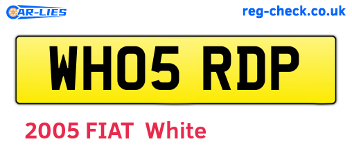 WH05RDP are the vehicle registration plates.