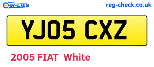 YJ05CXZ are the vehicle registration plates.