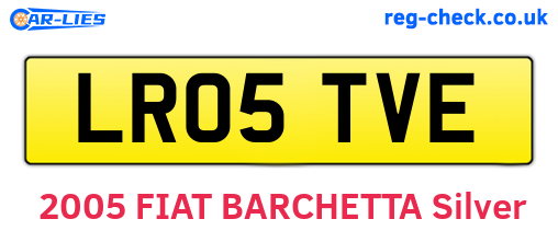 LR05TVE are the vehicle registration plates.