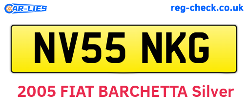 NV55NKG are the vehicle registration plates.