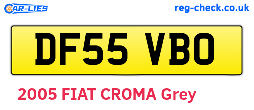 DF55VBO are the vehicle registration plates.