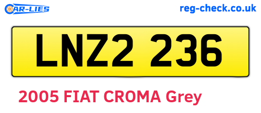 LNZ2236 are the vehicle registration plates.