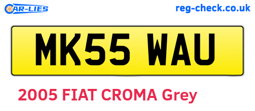 MK55WAU are the vehicle registration plates.