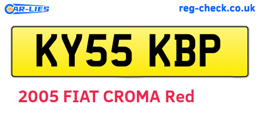 KY55KBP are the vehicle registration plates.