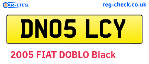 DN05LCY are the vehicle registration plates.