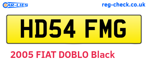HD54FMG are the vehicle registration plates.