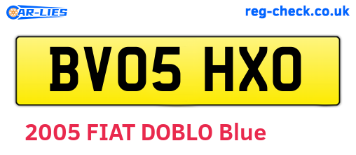 BV05HXO are the vehicle registration plates.