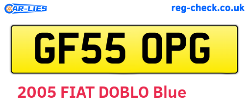 GF55OPG are the vehicle registration plates.