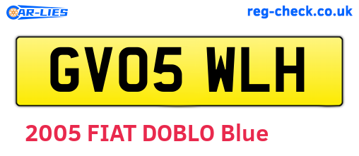 GV05WLH are the vehicle registration plates.