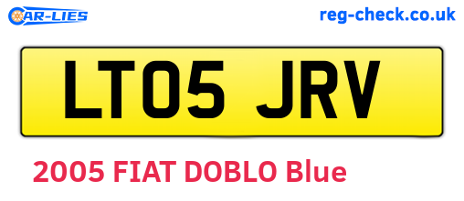 LT05JRV are the vehicle registration plates.