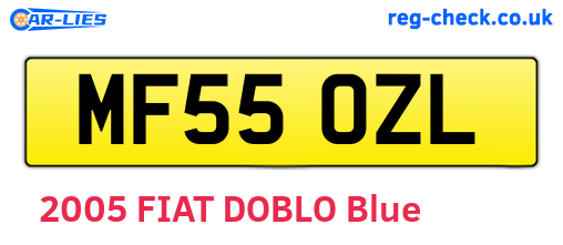 MF55OZL are the vehicle registration plates.