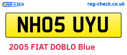 NH05UYU are the vehicle registration plates.
