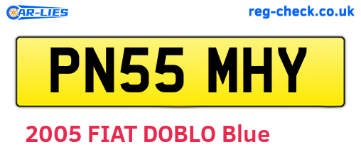 PN55MHY are the vehicle registration plates.