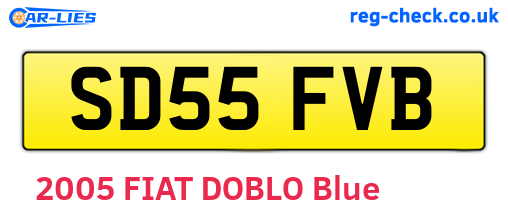 SD55FVB are the vehicle registration plates.