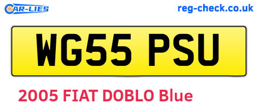 WG55PSU are the vehicle registration plates.
