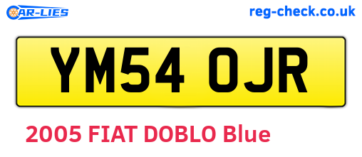 YM54OJR are the vehicle registration plates.