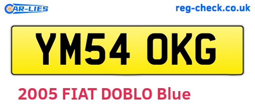YM54OKG are the vehicle registration plates.