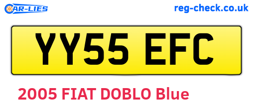 YY55EFC are the vehicle registration plates.