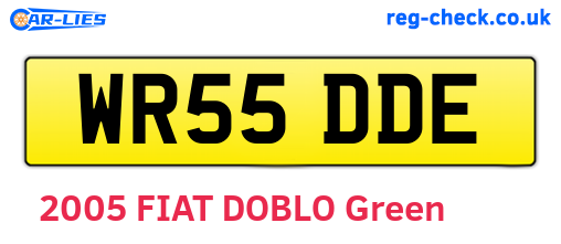 WR55DDE are the vehicle registration plates.