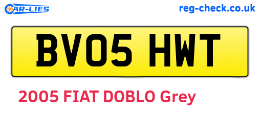 BV05HWT are the vehicle registration plates.