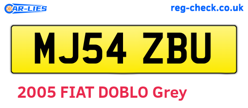 MJ54ZBU are the vehicle registration plates.