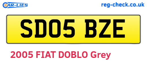 SD05BZE are the vehicle registration plates.