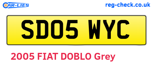 SD05WYC are the vehicle registration plates.