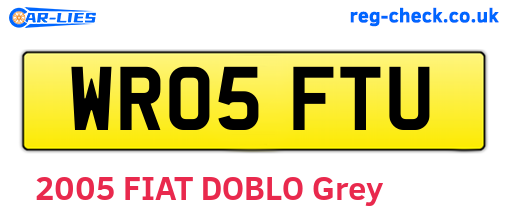 WR05FTU are the vehicle registration plates.