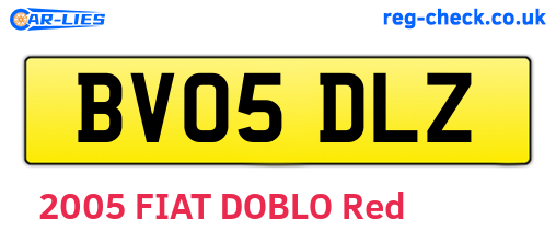 BV05DLZ are the vehicle registration plates.