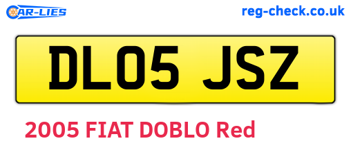DL05JSZ are the vehicle registration plates.