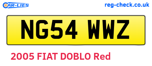 NG54WWZ are the vehicle registration plates.