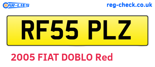 RF55PLZ are the vehicle registration plates.