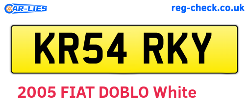KR54RKY are the vehicle registration plates.