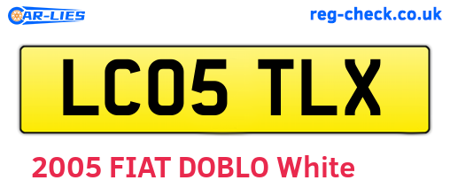 LC05TLX are the vehicle registration plates.