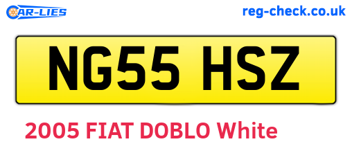 NG55HSZ are the vehicle registration plates.