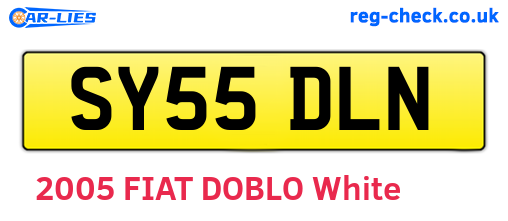 SY55DLN are the vehicle registration plates.