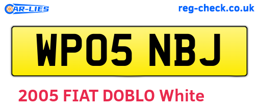 WP05NBJ are the vehicle registration plates.