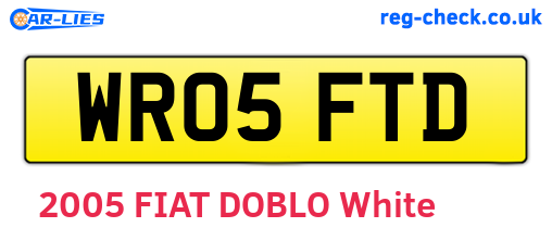 WR05FTD are the vehicle registration plates.