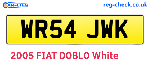 WR54JWK are the vehicle registration plates.