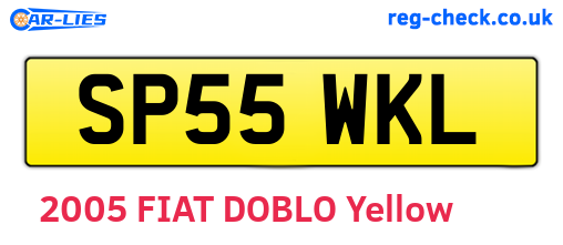 SP55WKL are the vehicle registration plates.