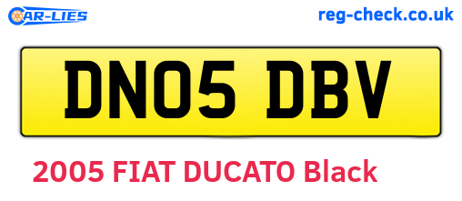 DN05DBV are the vehicle registration plates.