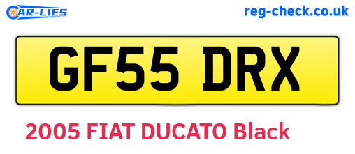 GF55DRX are the vehicle registration plates.