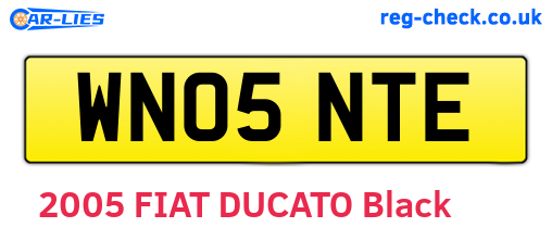 WN05NTE are the vehicle registration plates.